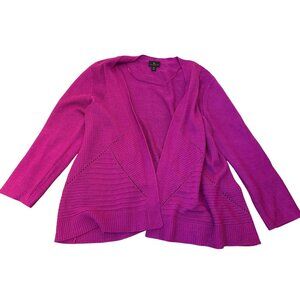 Worthington Womens Open Front Cardigan Sweater XL Pink Lightweight Acrylic